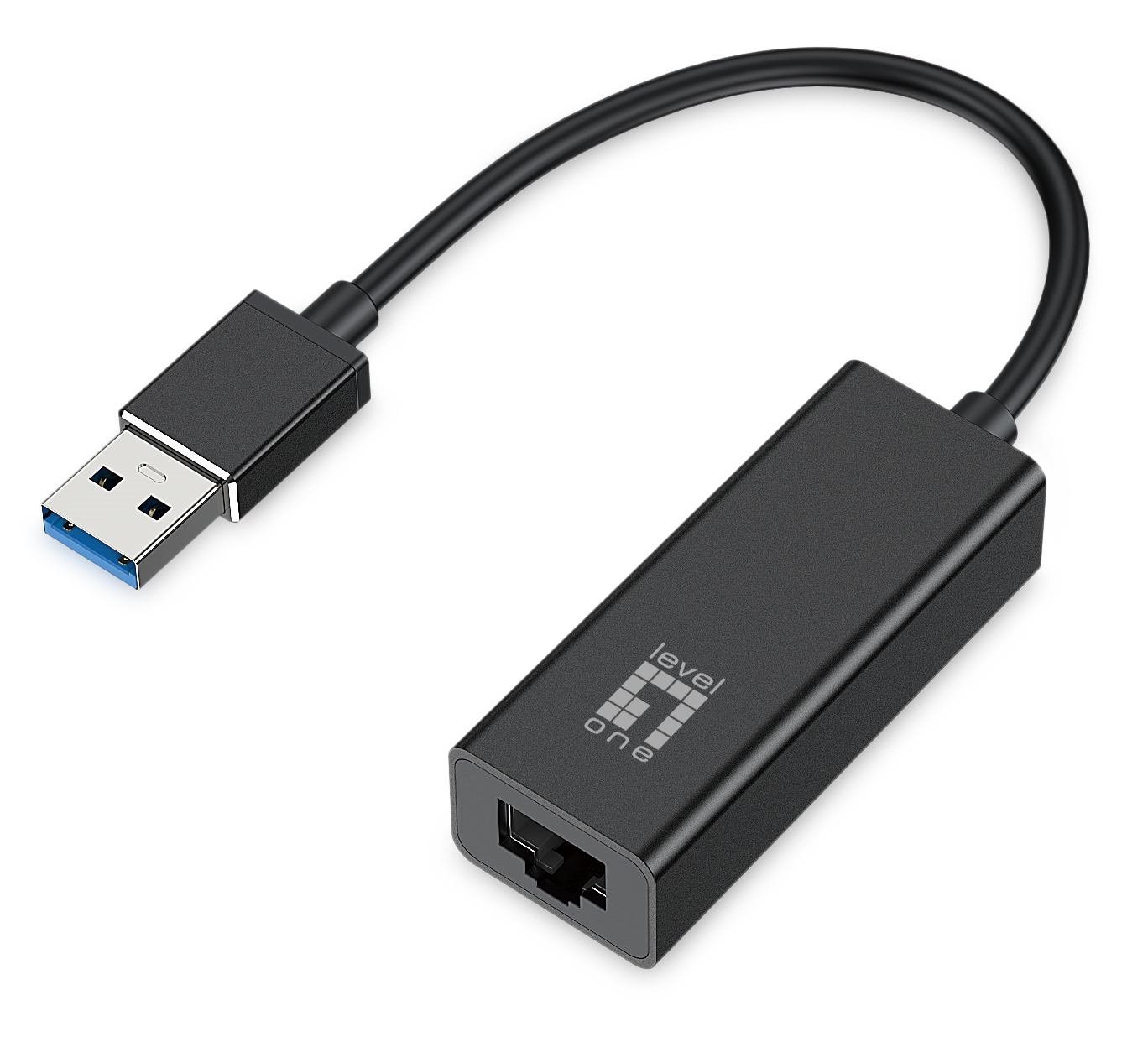 LevelOne Gigabit Usb Network Adapter (LevelOne Usb Gigabit Ethernet Adapter- Provides An Internet Connection Through A Single Usb port-10/100/1000Mbps Wire Speed Transmission And reception-Compatible