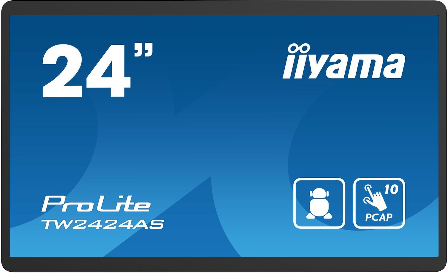 Iiyama Tw2424as-B1 Signage Display Digital Signage Flat Panel 60.5 CM [23.8] Wi-Fi 250 CD/M² 4K Ultra HD Black Touchscreen Built-In Processor Android 24/7 (24 ProLite Tw2424as-B1 Monitor - 24 Touch SC