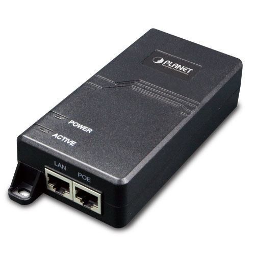 Planet Poe-172 Network Switch Gigabit Ethernet [10/100/1000] Power Over Ethernet [PoE] Black (Single Port 10/100/1000Mbps - Ultra Poe Injector [60 Watts] - - W/Internal Power 802.3At PoE Compatible -