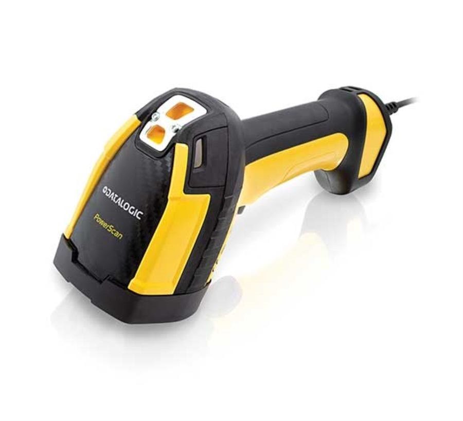 Datalogic PowerScan PD9630 Rugged Manufacturing, Asset Tracking, Inventory, Warehouse, Logistics, Picking, Sorting Handheld Barcode Scanner Kit - Cable Connectivity - Black, Yellow - USB Cable Included