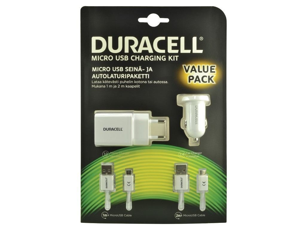 Duracell Drbun002-Fi Mobile Device Charger White (Duracell Ac/Dc Charging Bundle + Cables)