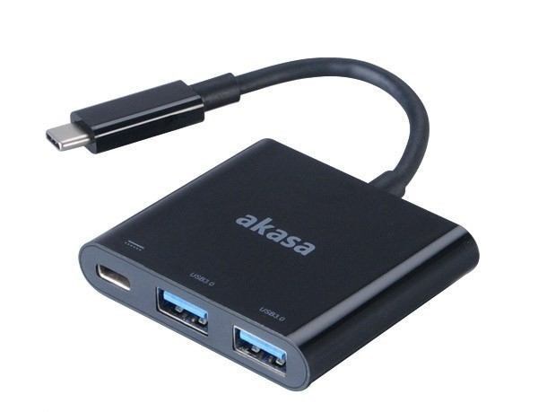 Akasa Type-C Power Delivery Adapter With Two-Port Usb 3.0 Hub (Akasa Type-C Usb 3.0 Adapter)