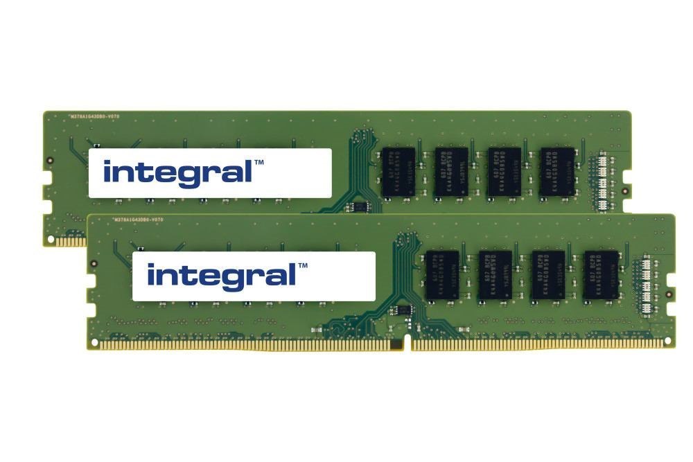 Integral 16GB PC Ram Module DDR4 3200MHZ Memory Module 32 GB 2 X 16 GB (32GB [2x16GB] PC Ram Kit DDR4 3200MHZ PC4-25600 Unbuffered Non-Ecc 1.2V 1GX8 CL22 Integral Value)