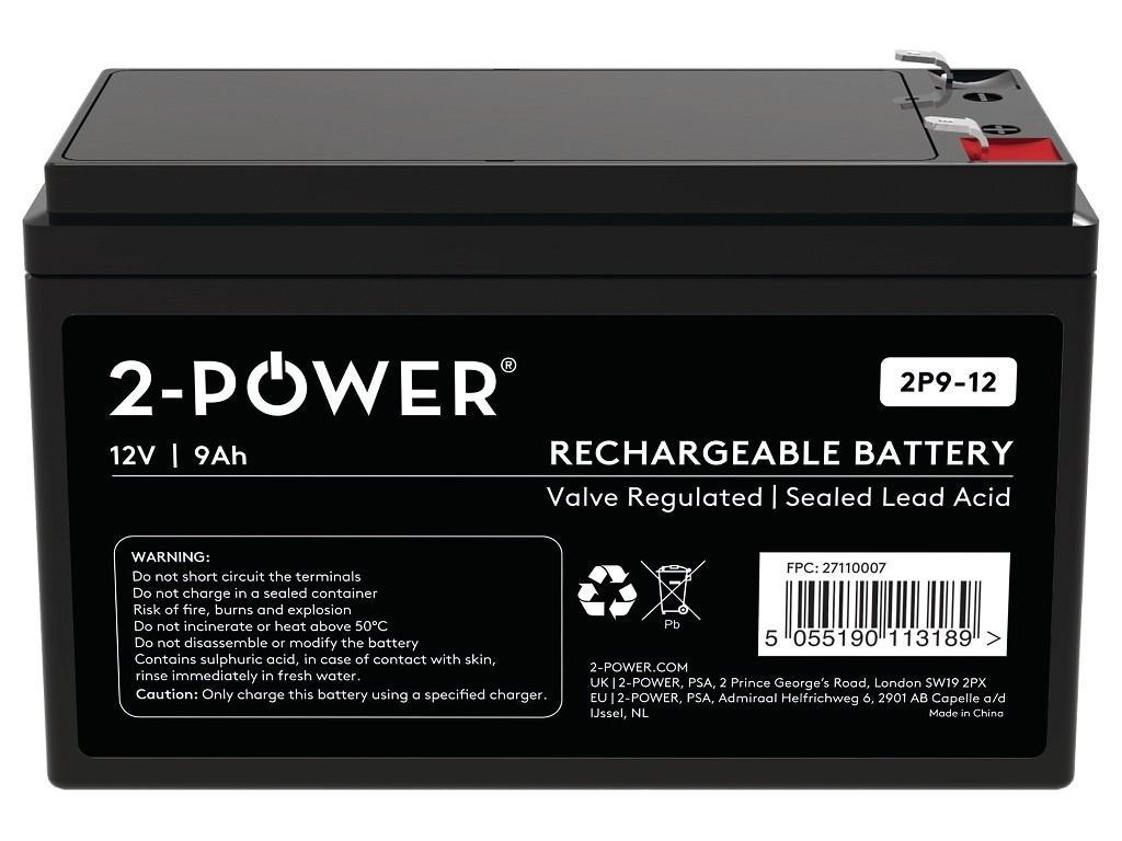 2-Power 2P9-12 Ups Battery Sealed Lead Acid [Vrla] 12 V 9 Ah (2-Power 12V 9Ah Vrla Battery)
