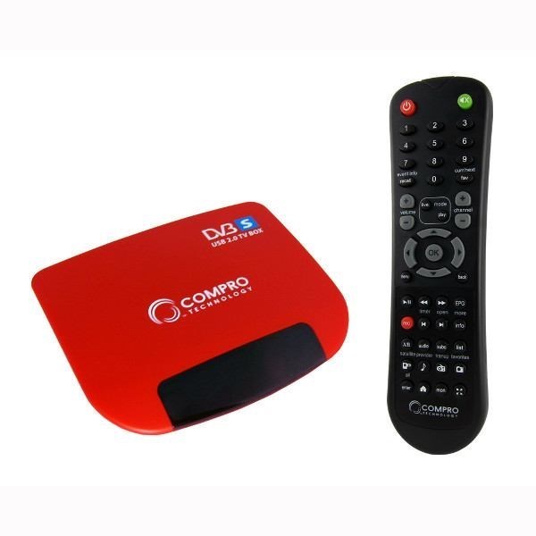 Compro S700 Usb2 DVBS TV Tuner Box With Remote Control