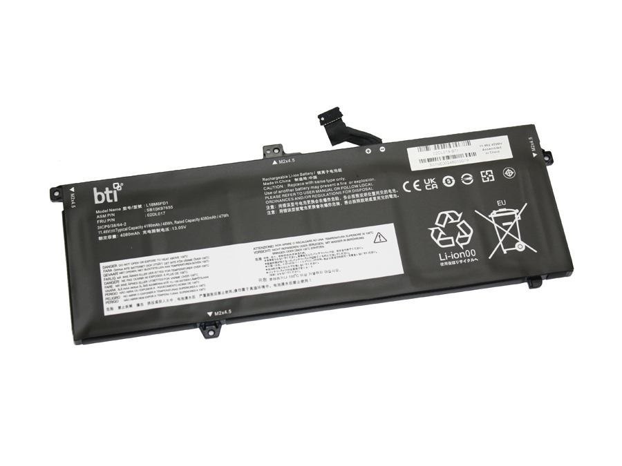 Bti 02DL019- Notebook Spare Part Battery (Bti 6C Battery Thinkpad X395 X390 X13 Oem:02Dl019)