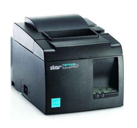 Star Micronics TSP143IIIBI2 Desktop Direct Thermal Printer - Monochrome - Wall Mount - Receipt Print - Bluetooth - With Cutter - Grey