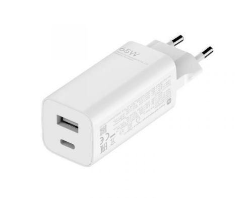 Xiaomi BHR5515GL Mobile Device Charger White Indoor (Xiaomi Mi 65W Usb-C & Usb-A Quick Charger With GaN Tech + Cable)