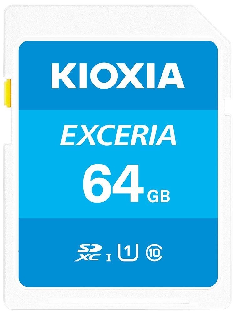 Kioxia Exceria 64 GB SDXC Uhs-I Class 10 (Kioxia 64GB Exceria U1 Class 10 SD Card)