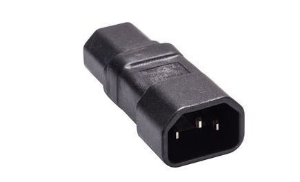 Microconnect Pea1415 Cable Gender Changer C14 C15 Black (Power Adapter C14 To C15 - Iec 320 C14 - Iec320 C15 - 15 Amps & 250 Volts Black - Warranty: 300M)