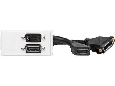 Vivolink Wi221267 Socket-Outlet Hdmi + DisplayPort White (Outlet Panel Displayport+HDMI - . - Warranty: 12M)