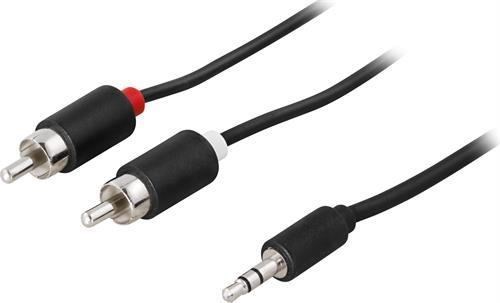 Generic Deltaco Mm-139A Audio Cable 1 M 2 X Rca 3.5MM Black (Generic Mm-139A)