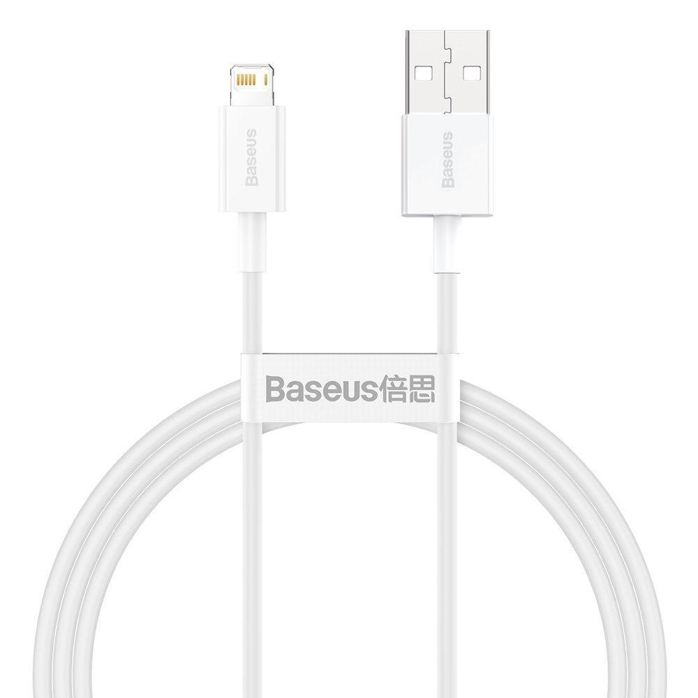 Baseus Calys-A02 Mobile Phone Cable White 1 M Usb A Lightning (Baseus Superior Fast Charge Usb-A To Lightning Cable 2.4A 1M - White)