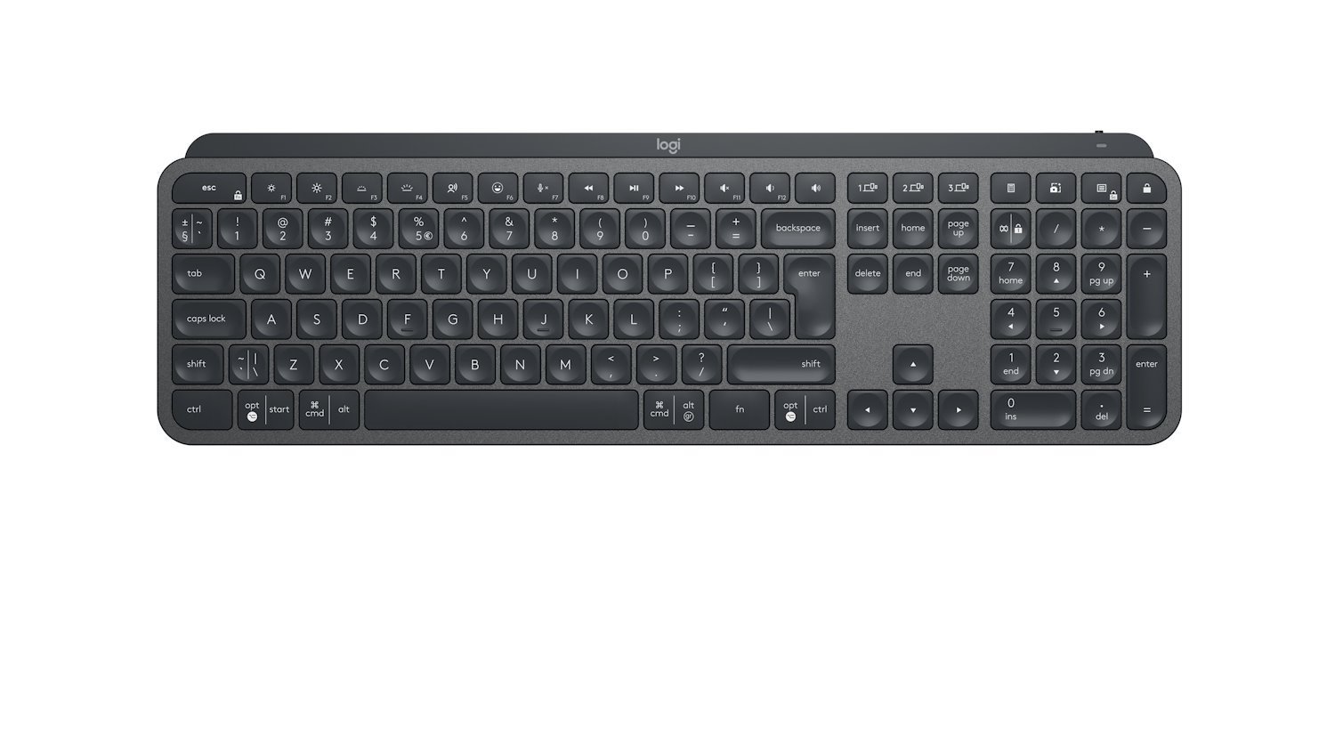 Logitech MX Keys for Business Keyboard - Wireless Connectivity - USB Type A Interface - Spanish - QWERTY Layout - Graphite