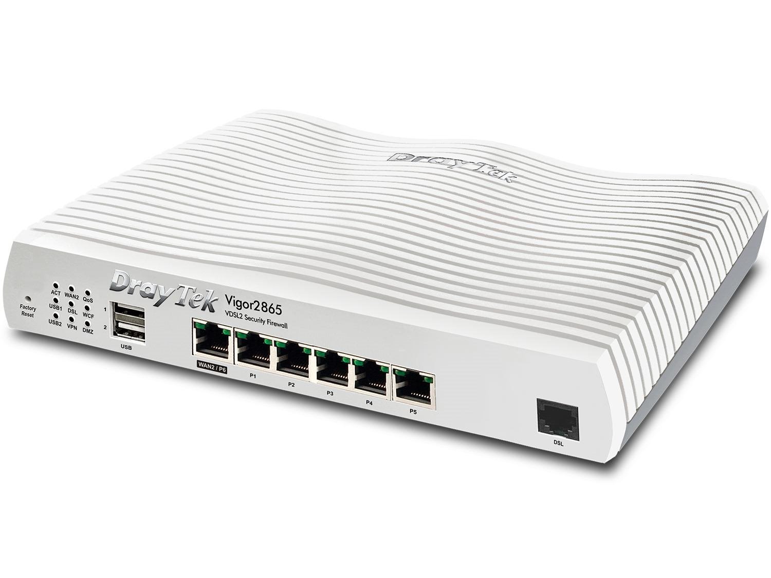 Draytek Vigor2865ax Wireless Router Gigabit Ethernet Dual-Band [2.4 GHz / 5 GHz] White (DrayTek Firewall VPN Router Ax300 WiFi 6 - Vigor 2865Ax)