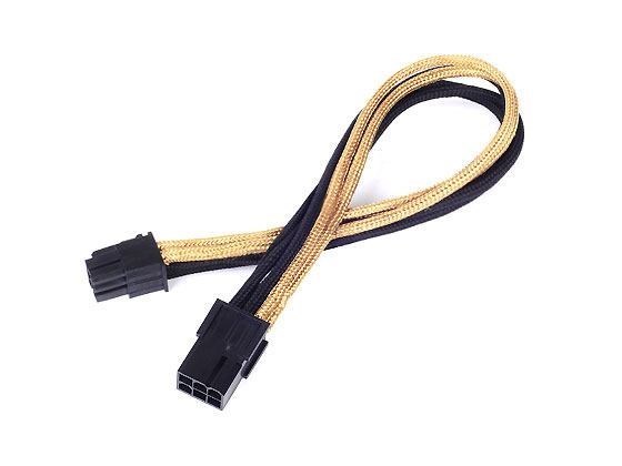 Silverstone Pp07-Ide6bg 0.3 M (Silverstone 6-Pin PCIe To 6-Pin PCIe Cable 25 CM - Black / Gold)