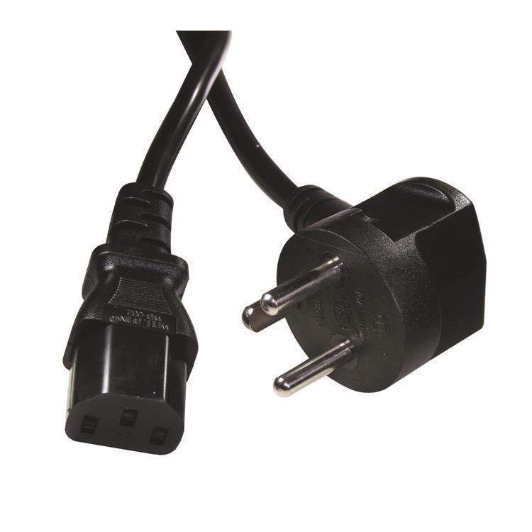 Roline 30.07.9133 Power Cable Black 2 M Power Plug Type K C13 Coupler (Power Cable Black 2 M Power - Plug Type K C13 Coupler - Warranty: 12M)