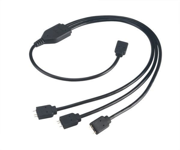 Akasa Ak-Cbld07-50Bk Cable Splitter/Combiner Black (Akasa Addressable RGB Led Splitter Cable Extension - 50CM)