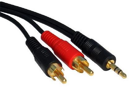 Cables Direct 2TR-303 Audio Cable 3 M 3.5MM 2 X Rca Black (3M 3.5MM Stereo To Two Rca Cable)