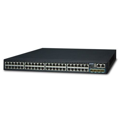 Planet SGS-6341-48T4X Network Switch Managed L3 Gigabit Ethernet [10/100/1000] Black 1U (Layer 3 48-Port 10/100/1000T - + 4-Port 10G SFP+ Stackable - Managed Gigabit Switch - Warranty: 36M)