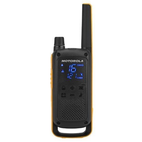 Motorola T82 Two-Way Radio 16 Channels 446 - 446.2 MHz Black Orange (Motorola T82 Extreme Quad Pack)