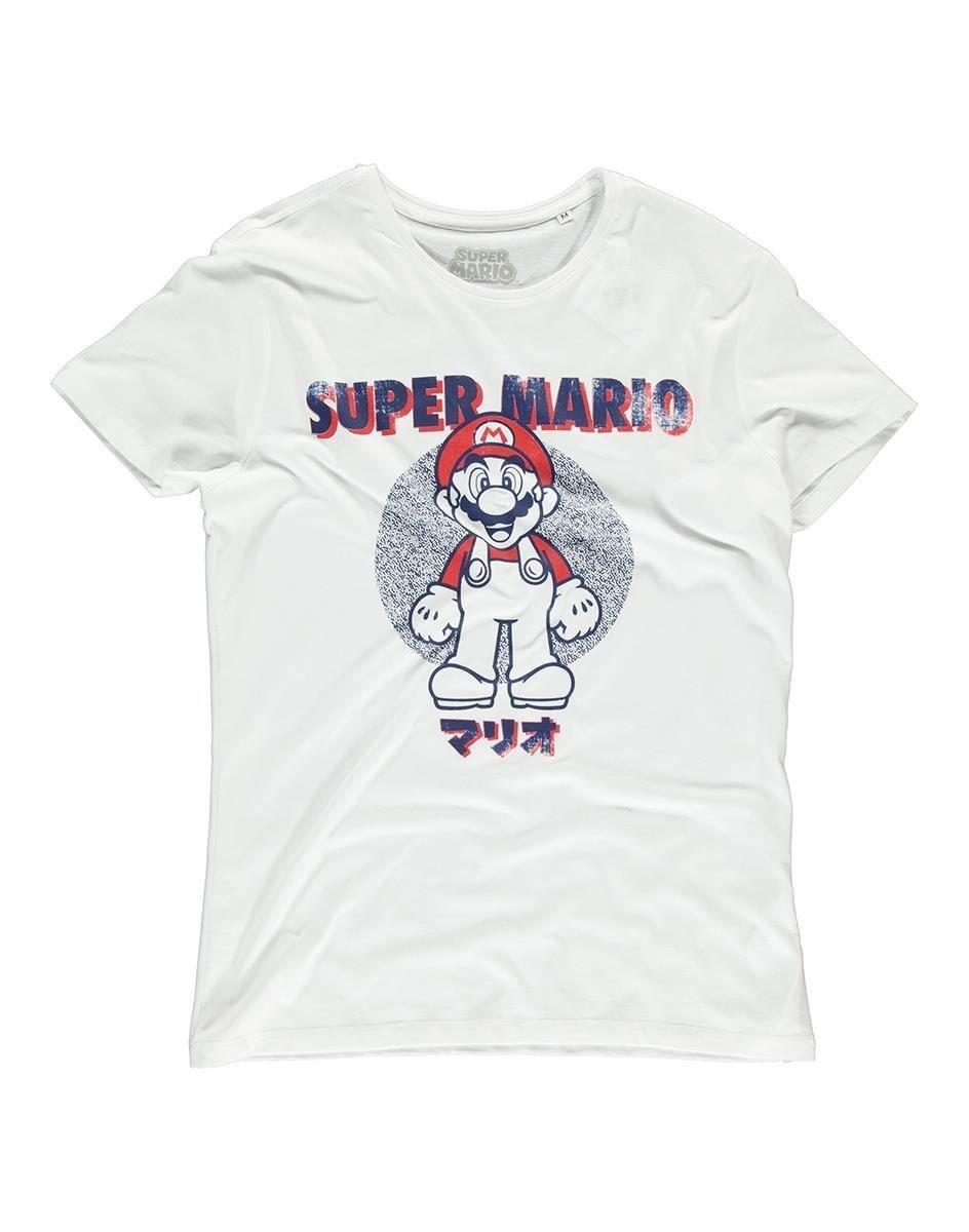 Nintendo Difuzed Super Mario Anatomy Mario T-Shirt Crew Neck Short Sleeve (Nintendo Super Mario Bros. Anatomy Mario T-Shirt Unisex Small White [TS783545NTN-S])