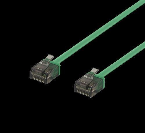 Deltaco Uutp-2012 Networking Cable Green 0.5 M Cat6a U/Utp [Utp] (Deltaco Cat6a Patch Cable Flat 0.5M Green)