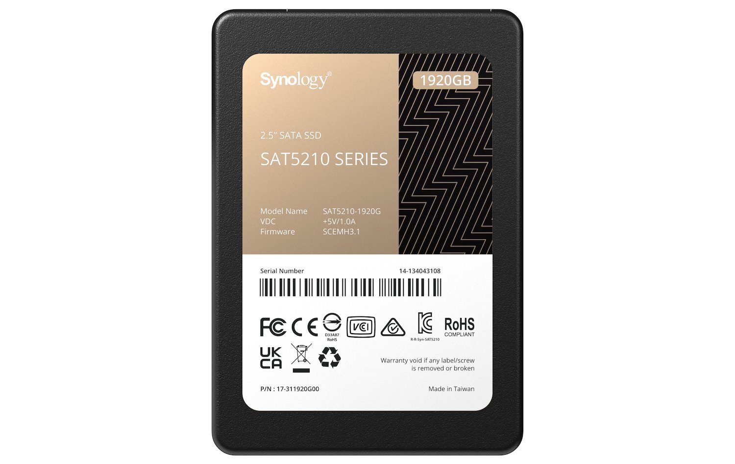 Synology SAT5210 SAT5210-1920G 1.92 TB Solid State Drive - 2.5" Internal - SATA (SATA/600)