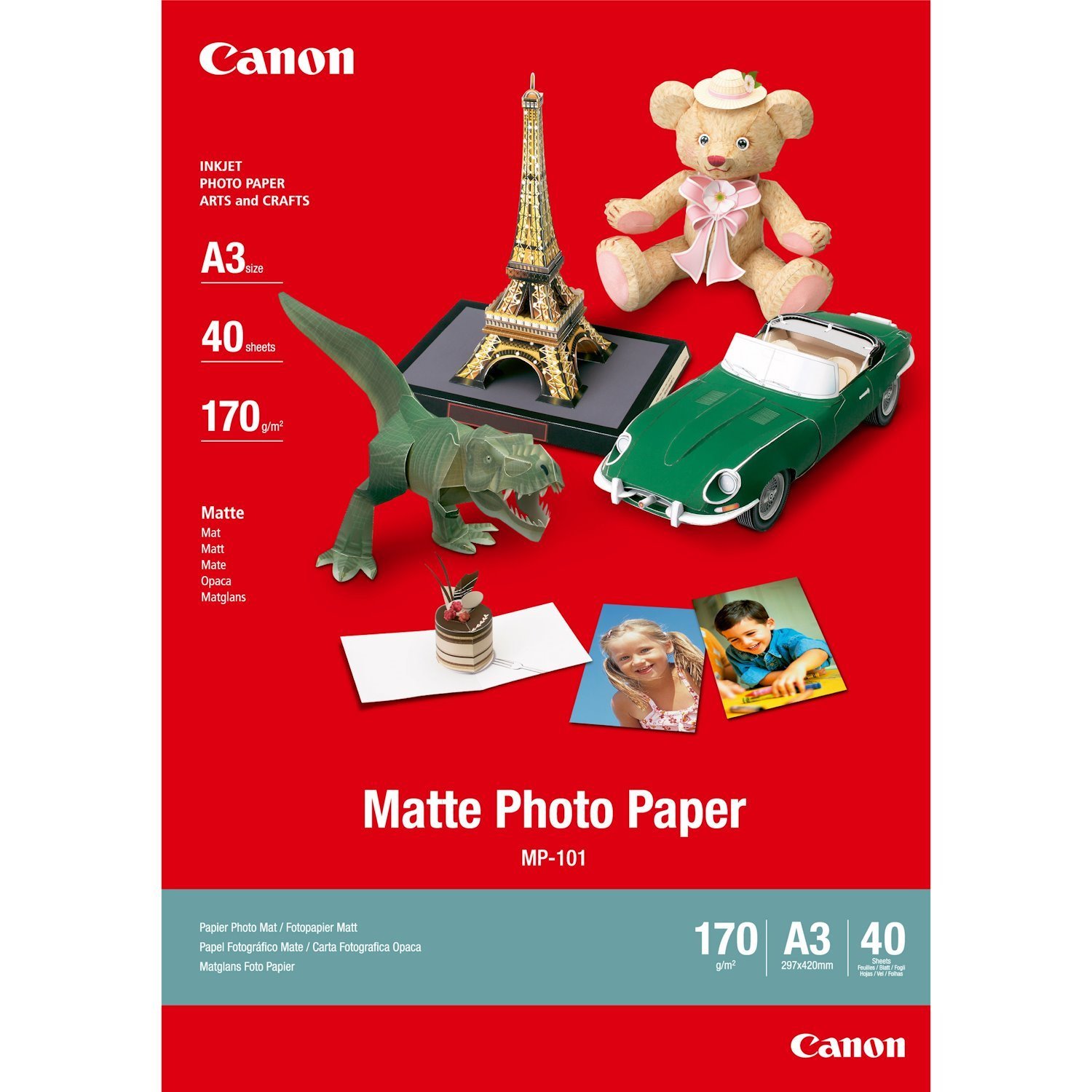 Canon MP-101 Matte Photo Paper A3 - 40 Sheets (Canon MP-101 A3 Photo Paper 40 Sheets - 7981A008)