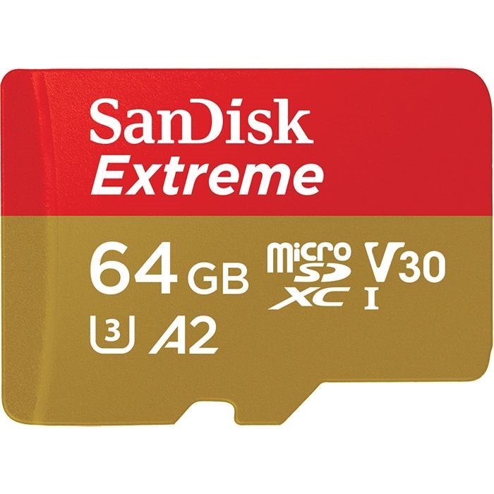 SanDisk Extreme 64 GB MicroSDXC Uhs-I Class 3 (Extreme 64 GB Microsdxc Uhs-I - Class 3 - Warranty: 12M)