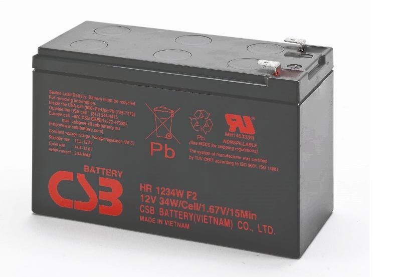 PowerWalker 91010032 Ups Battery Sealed Lead Acid [Vrla] 12 V (HR 1234W Battery 12V/9Ah - 34W 15 Min-Rate To 1.67V/cell - Yuasa - Warranty: 12M)