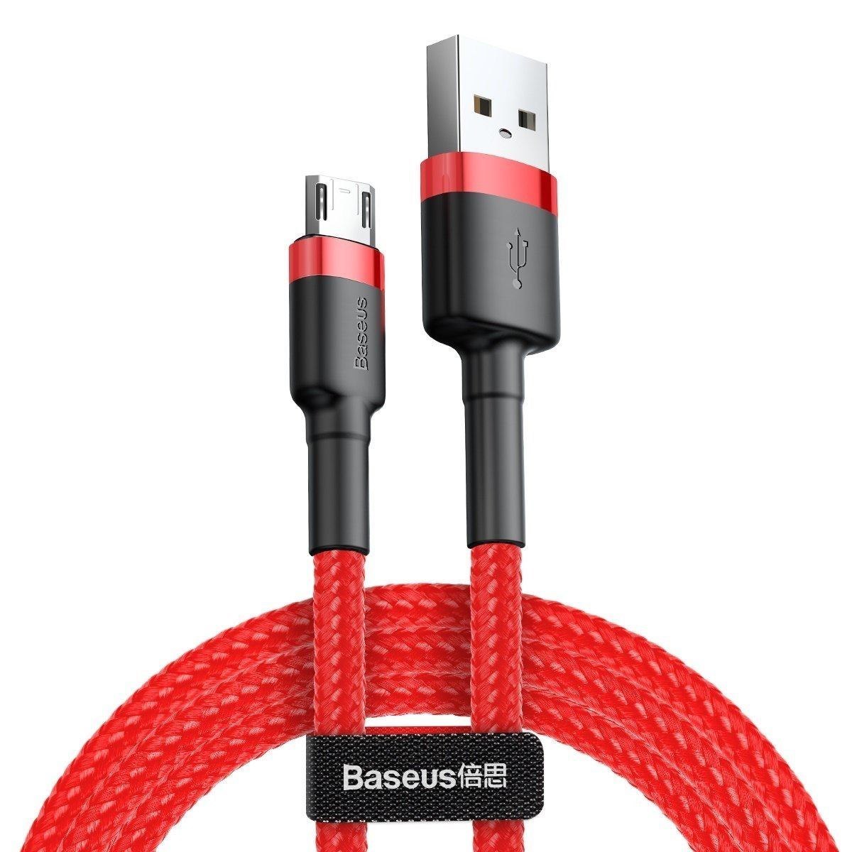 Baseus Camklf-B91 Usb Cable 1 M Usb A Black Red (Baseus Cafule Usb-A To Micro-USB Cable 2.4A 1M - Black / Red)