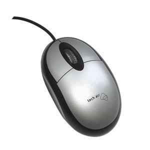 tech air Mouse - USB Type A - Optical - Grey