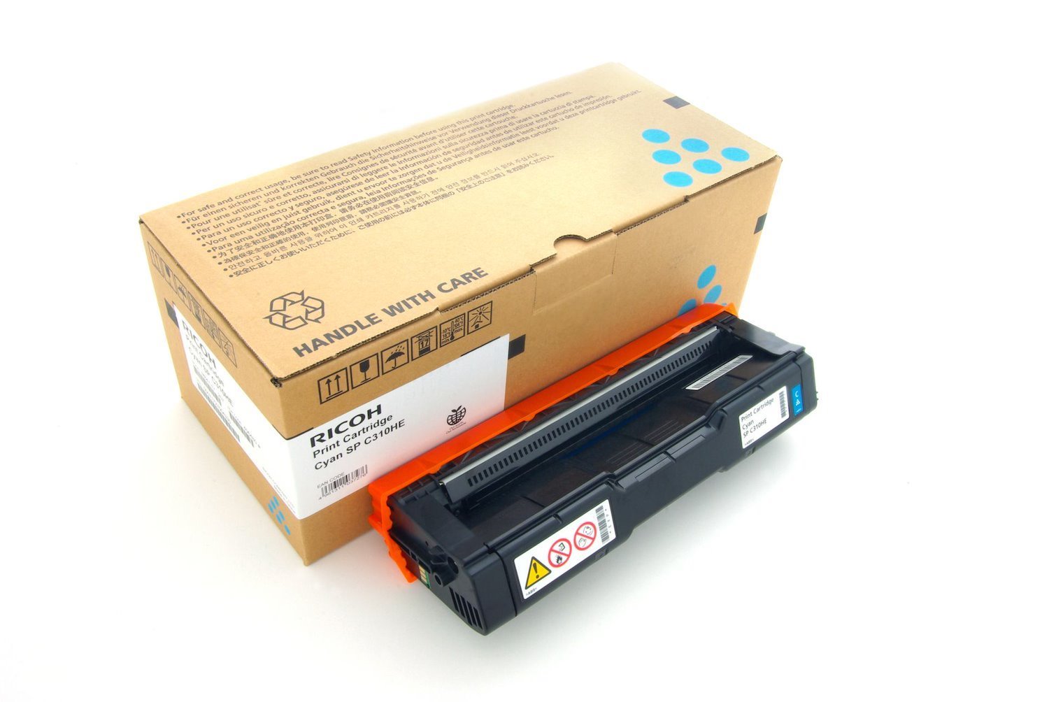 Ricoh 406480 Original Laser Toner Cartridge - Cyan Pack