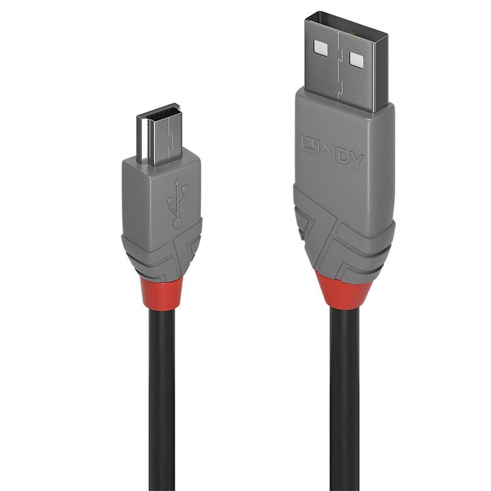 Lindy 3M Usb 2.0 Type A To Mini-B Cable Anthra Line (3M Usb 2.0 Type A To Mini-B Cable)