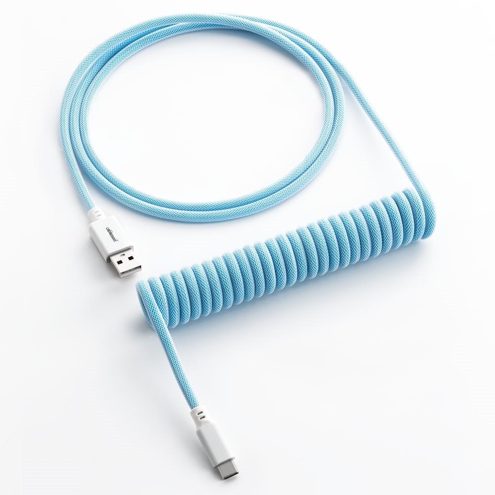 Cablemod Cm-Ckca-Cw-Lbw150lbw-R Usb Cable 1.5 M Usb A Usb C Blue (CableMod Classic Coiled Keyboard Cable Usb A To Usb Type C 150CM - Blueberry Che)