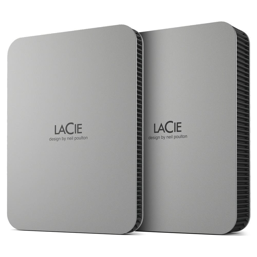 LaCie Mobile Drive [2022] External Hard Drive 2000 GB Silver (HDD Ext 2TB Mobile Drive Usb-C)