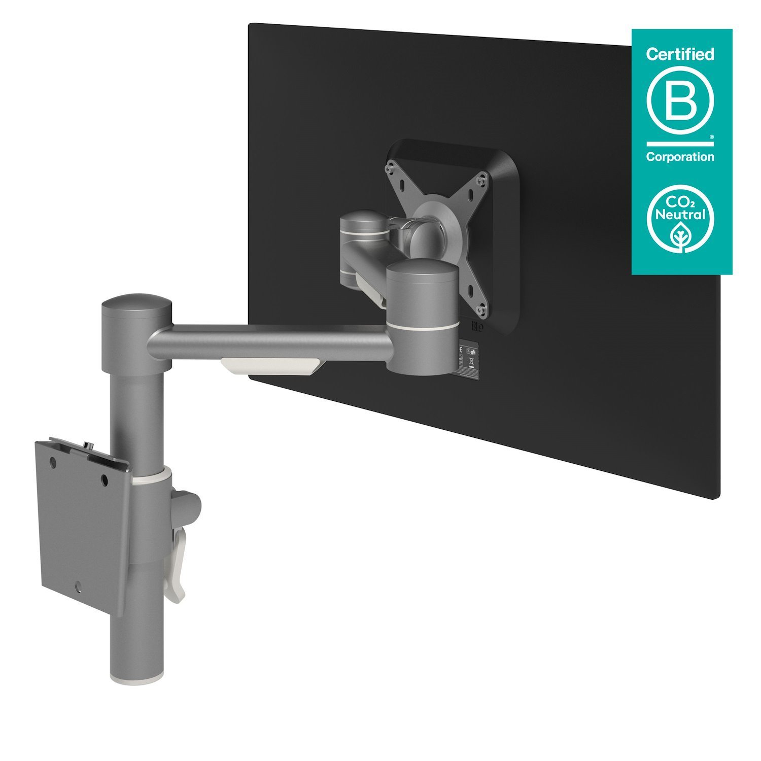 Dataflex Viewmate Monitor Arm - Wall 052 (Dataflex Viewmate Single Monitor Arm - Silver - Wall Mount - Height And Depth Adjustment [5Years Warranty])