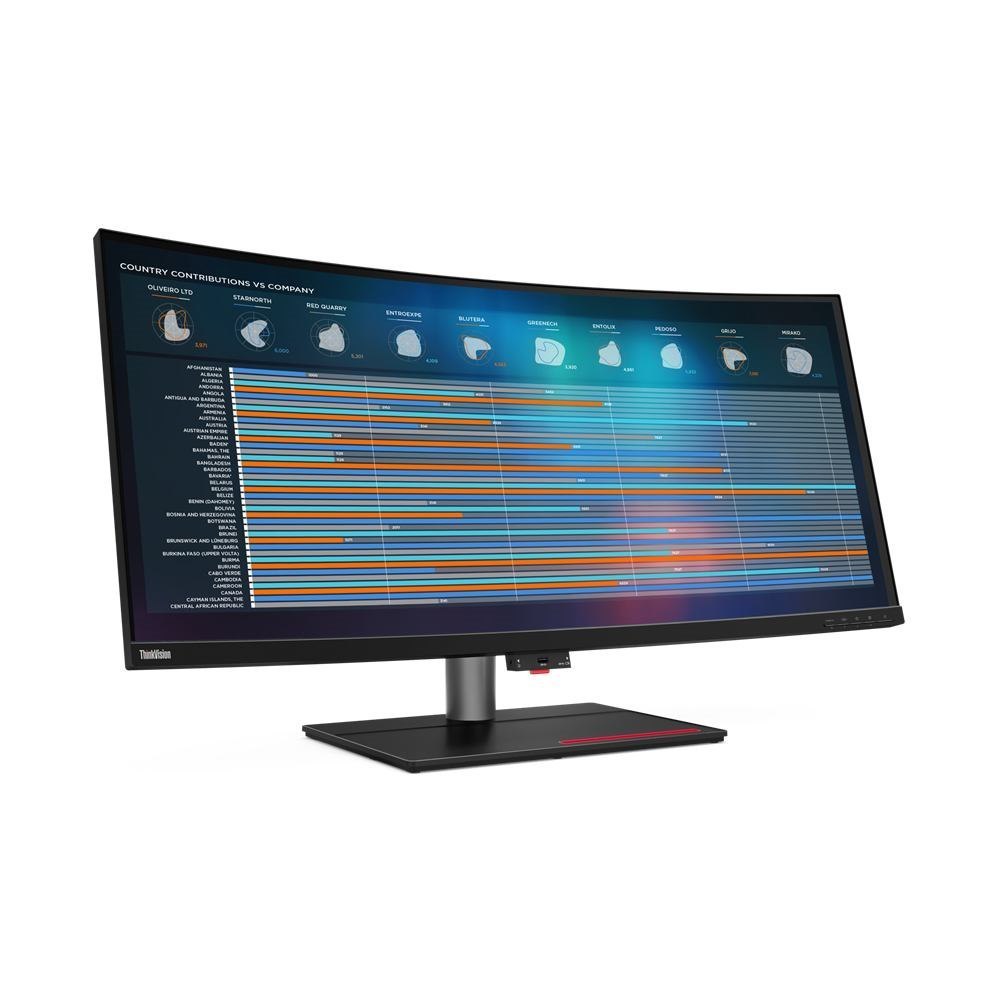 Lenovo ThinkVision P40w-20 40" Class WUHD Curved Screen LCD Monitor - 21:9 - Raven Black