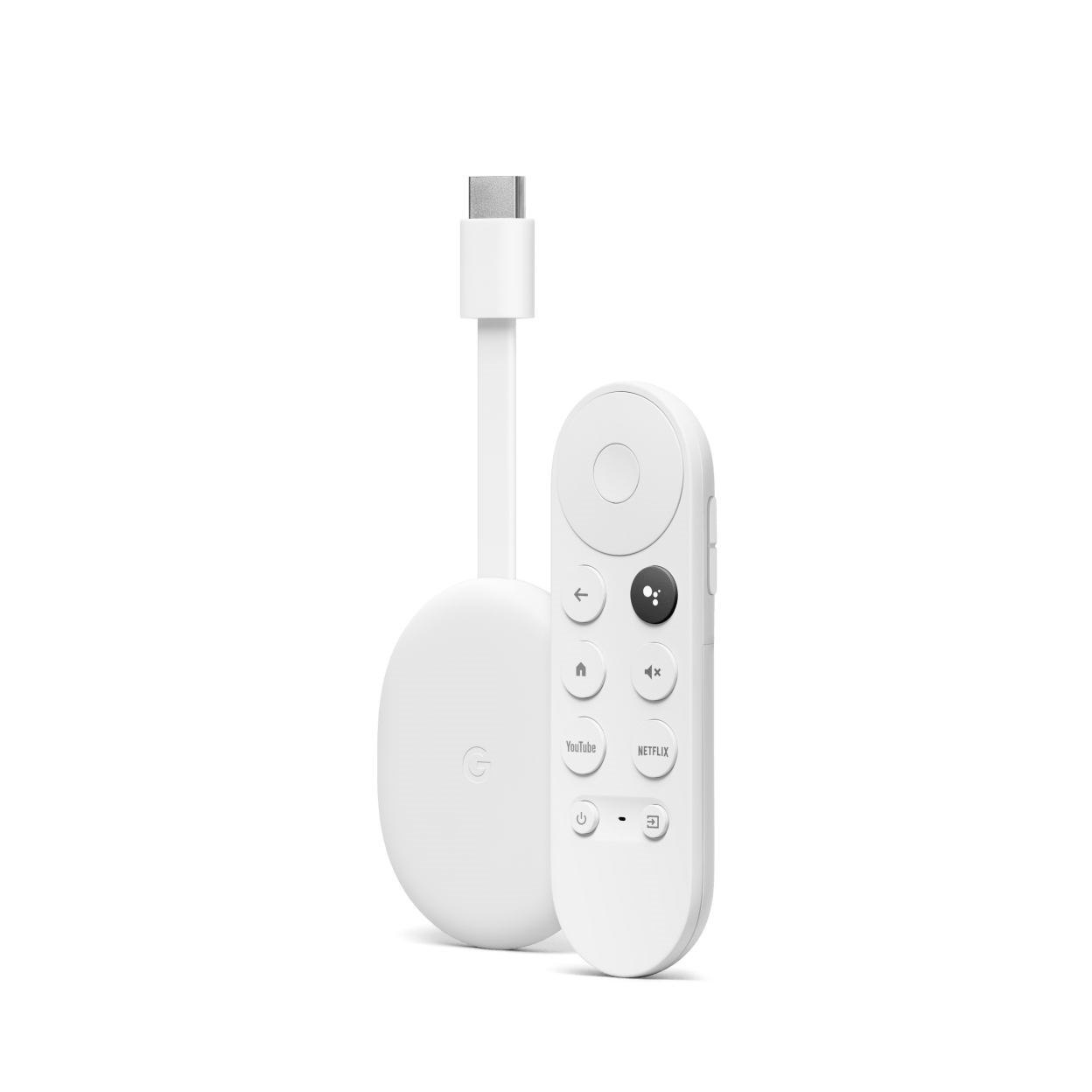 Google Chromecast With GoogleTV Hdmi 4K Ultra HD Android White (Chromecast With Google TV - - Av Player 4K Uhd [2160P] 60 - FPS HDR Snow - Eu Plug - Warranty: 12M)