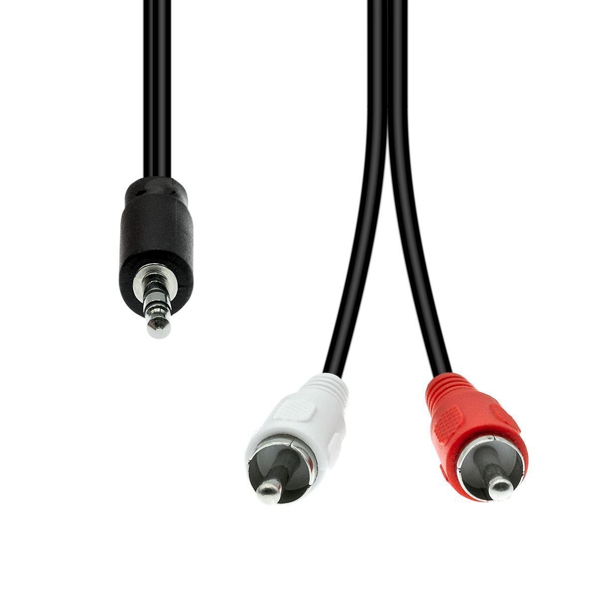 ProXtend 3-Pin To 2 X Rca Cable M-M - Black 10M - Warranty: 360M