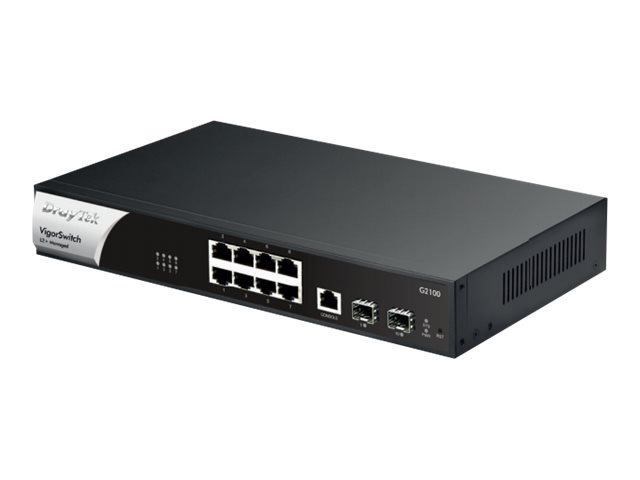 Draytek VigorSwitch G2100 Managed L2+ Gigabit Ethernet [10/100/1000] 1U Black (DrayTek VigorSwitch G2100)