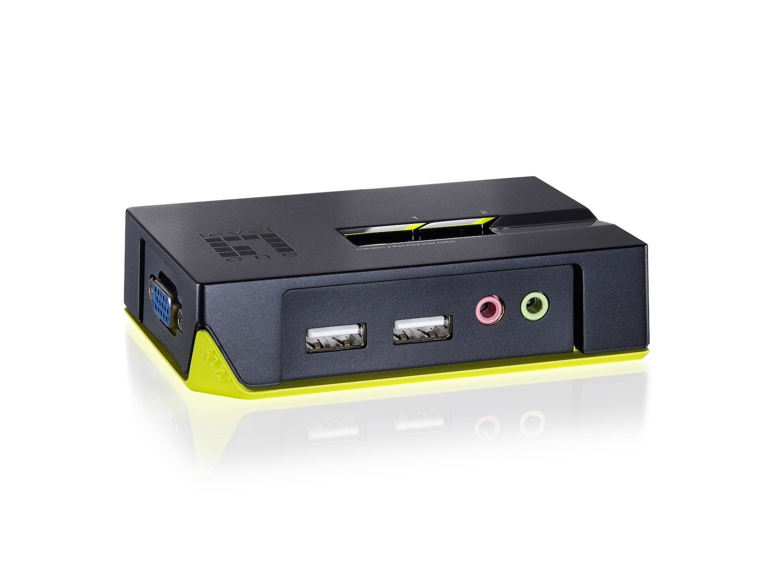 LevelOne 2-Port Usb Vga KVM Switch Audio Support (LevelOne KVM-Switch 2 PC VGA+USB+Audio Black E.)