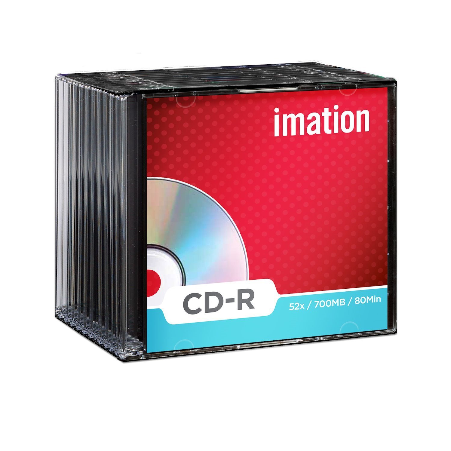 Imation 73000023082 Blank CD CD-R 700 MB 10 PC[S] (Imation CDR 52X 10PK Slimline 700MB 15-Lang Breakable RP [1Year Warranty])