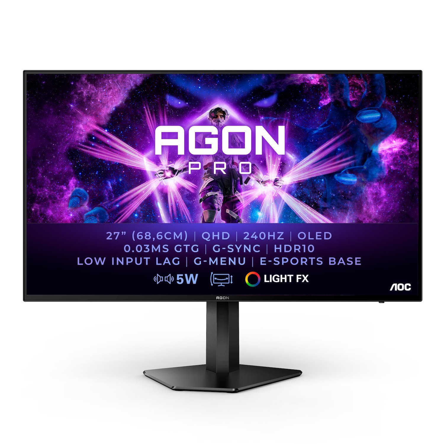 AOC AGON PRO AG276QZD 27" Class WQHD Gaming OLED Monitor - 16:9