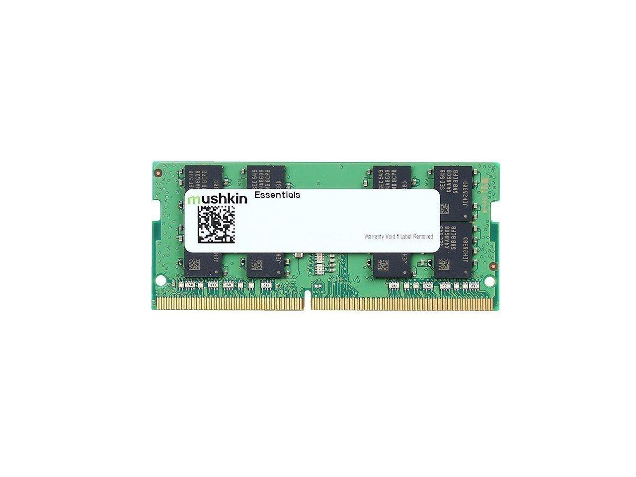 Mushkin Essentials Memory Module 32 GB 1 X 32 GB DDR4 2933 MHz (32GB Mushkin DDR4 PC4-23200 2933MHz 1.2V CL21 Sodimm)