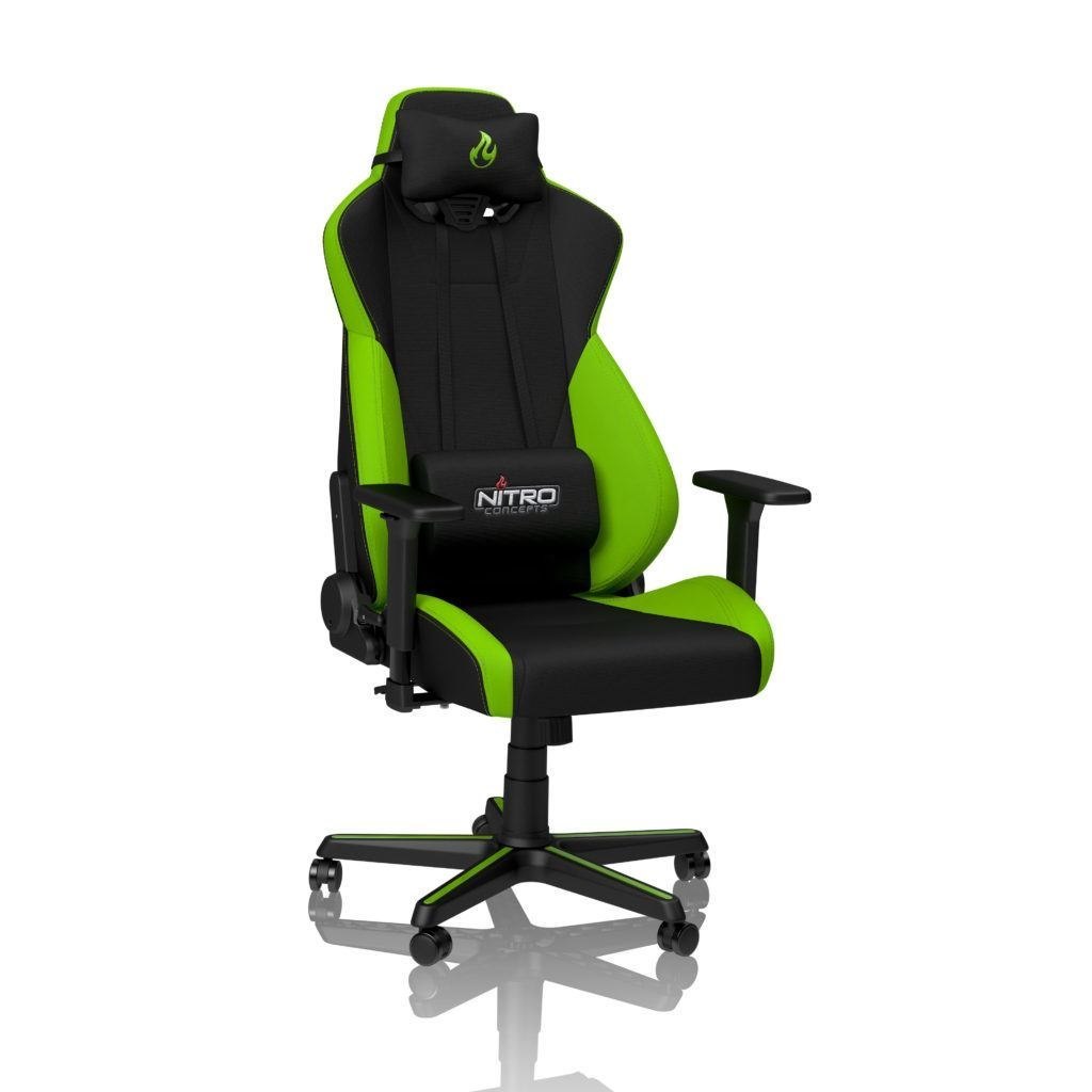 Nitro Concepts S300 Upholstered Padded Seat Upholstered Padded Backrest (Nitro Concepts S300 Fabric Gaming Chair - Atomic Green)