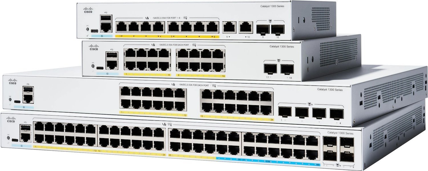 Cisco Catalyst 1300 C1300-8T-E-2G 10 Ports Manageable Ethernet Switch - Gigabit Ethernet - 10/100/1000Base-T, 1000Base-X