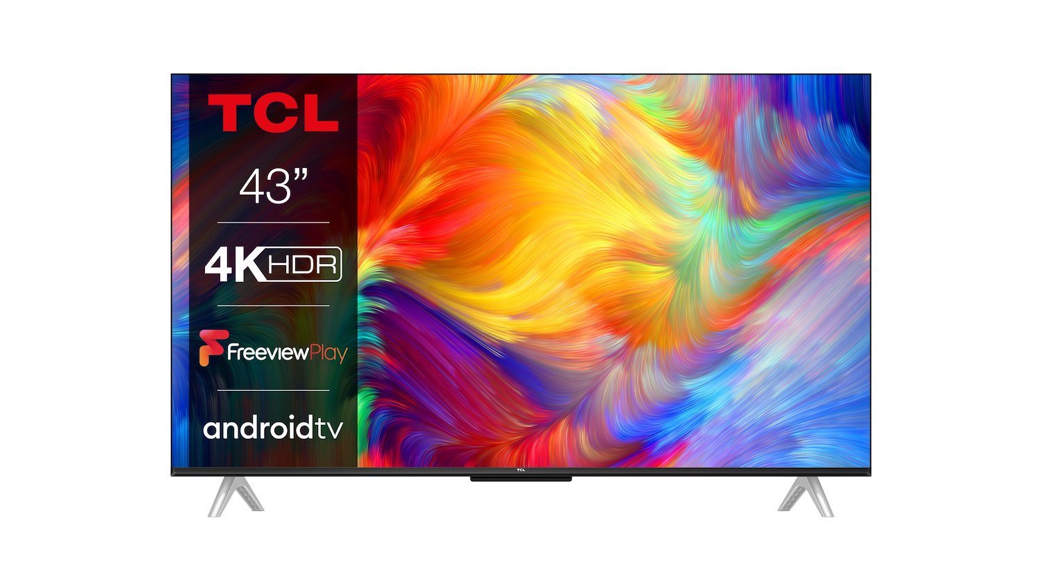 TCL 43P638K TV 109.2 CM [43] 4K Ultra HD Smart TV Wi-Fi Aluminium (TCL 43P638K - 43 Diagonal Class P638K Series LED-backlit LCD TV - Smart TV - Android TV - 4K Uhd [2160P] 3840 X 2160 - HDR - Brushed