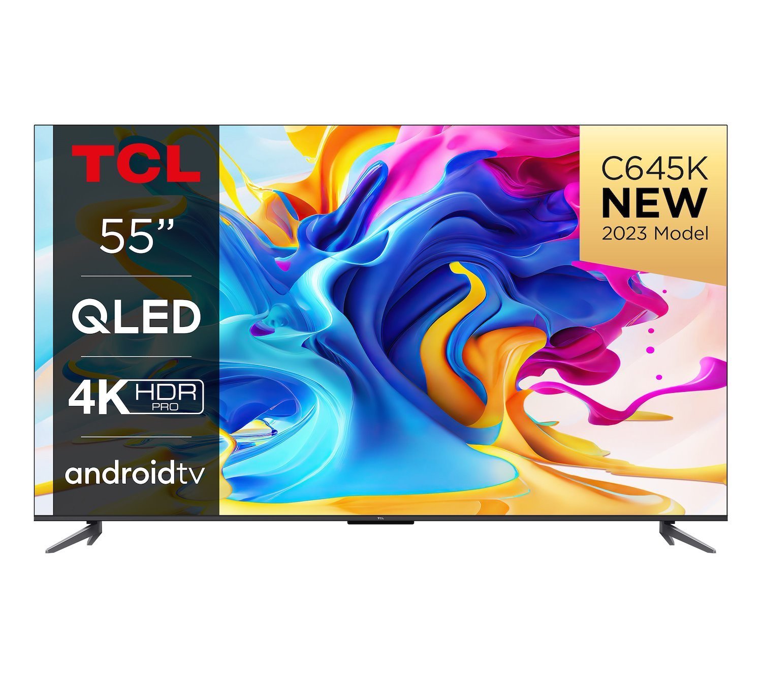 TCL C64 Series 55C645K TV 139.7 CM [55] 4K Ultra HD Smart TV Wi-Fi Titanium (TCL 55C645K - 55 Diagonal Class [54.6 Viewable] - C64K Series LED-backlit LCD TV - Qled - Smart TV - Android TV - 4K Uhd [2